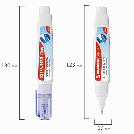 Ручка-корректор BRAUBERG, 9 мл, металлический наконечник, 221675