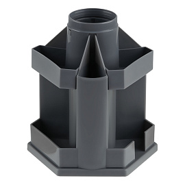 Настольная подставка СТАММ "Maxi Desk", пластиковая, вращающаяся, серая фото Настольная подставка СТАММ "Maxi Desk", пластиковая, вращающаяся, серая