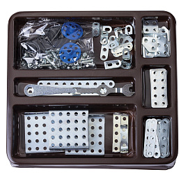 Конструктор металлический ЮНЛАНДИЯ "Для уроков труда №5", развивающий, 155 элементов, 104683 фото Конструктор металлический ЮНЛАНДИЯ "Для уроков труда №5", развивающий, 155 элементов, 104683