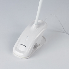 Настольная лампа / светильник SONNEN BR-819C, на прищепке, светодиодная, 8 Вт, белый, 236667