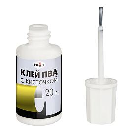Клей ПВА с кисточкой Гамма, 20г