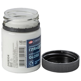 Краска акриловая глянцевая "Декола", банка 50 мл, белая, Невская Палитра, 2928104
