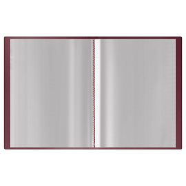 Папка с 30 вкладышами СТАММ "Герб" А4, 17мм, 700мкм, пластик, гранат