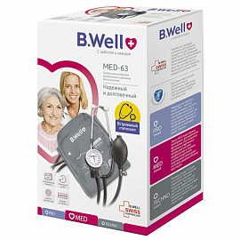 Тонометр механический B.Well Med 63 (с поверкой РФ)