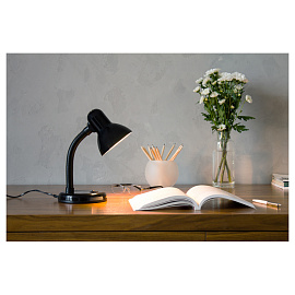 Светильник настольный на подставке СТАРТ СТ02, гибкая стойка, Е27, черный