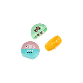 Точилка пластиковая MESHU "Best friends", 2 отверстия, ассорти фото Точилка пластиковая MESHU "Best friends", 2 отверстия, ассорти