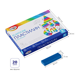 Пластилин классический Гамма 8 цветов 160 г со стеком фото Пластилин классический Гамма 8 цветов 160 г со стеком