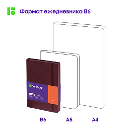 Ежедневник недатированный, В6, 136л., кожзам, Berlingo "Western", с резинкой, коричневый фото Ежедневник недатированный, В6, 136л., кожзам, Berlingo "Western", с резинкой, коричневый