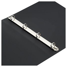 Папка на 4 кольцах OfficeSpace "Вита" А4, 25мм, 500мкм, пластик, черная фото Папка на 4 кольцах OfficeSpace "Вита" А4, 25мм, 500мкм, пластик, черная