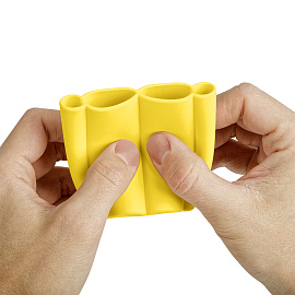 Стаканчик для рисования Мульти-Пульти силиконовый фигурный желтый, 160 мл, европодвес