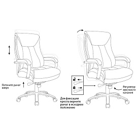 Кресло руководителя Helmi HL-E12 "Congress", кожа черная, мультиблок, хром фото Кресло руководителя Helmi HL-E12 "Congress", кожа черная, мультиблок, хром