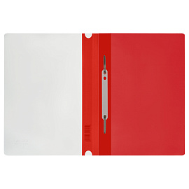 Папка-скоросшиватель пластик. СТАММ А5, 180мкм, красная с прозр. верхом