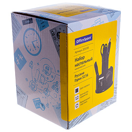 Настольный органайзер OfficeSpace "Русские горки", 12 предметов, вращающийся, черный фото Настольный органайзер OfficeSpace "Русские горки", 12 предметов, вращающийся, черный