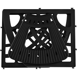 Лоток для бумаг веерный СТАММ "Эконом", 3-х секционный, черный