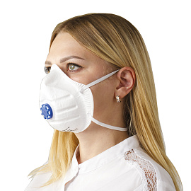 Респиратор противоаэрозольный, базовый класс защиты FFP1, с клапаном, формованный, ИСТОК, 892507 фото Респиратор противоаэрозольный, базовый класс защиты FFP1, с клапаном, формованный, ИСТОК, 892507