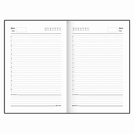 Ежедневник недатированный А5 145х215 мм BRAUBERG бумвинил, 160 л., черный, 126540