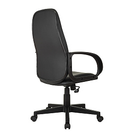 Кресло руководителя Helmi HL-E88, экокожа черная, пластик, механизм качания