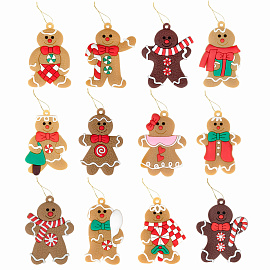 Украшение ёлочное "Пряничные человечки", 12 шт., 7 см, ЗОЛОТАЯ СКАЗКА, 592146