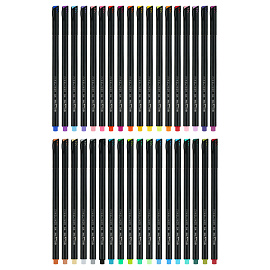 Набор капиллярных ручек MESHU 36цв., 0,4мм, европодвес фото Набор капиллярных ручек MESHU 36цв., 0,4мм, европодвес