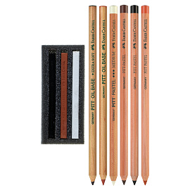 Набор художественный FABER-CASTELL "Pitt Monochrome", 9 предметов, блистер, 112998