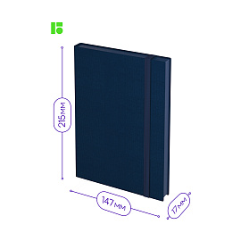 Ежедневник недатированный, А5, 136л., кожзам, Berlingo "Western", с резинкой, синий фото Ежедневник недатированный, А5, 136л., кожзам, Berlingo "Western", с резинкой, синий