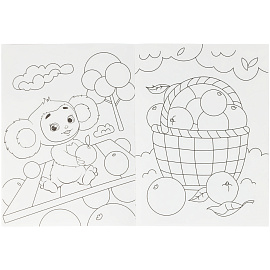 Раскраска А4, 16 стр., Мульти-Пульти "Чебурашка