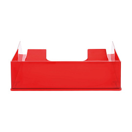 Лоток для бумаг горизонтальный СТАММ "Фаворит", тонированный красный