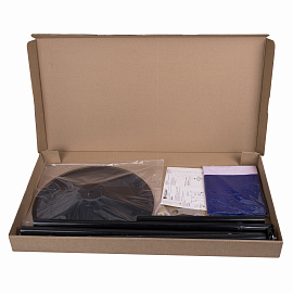 Флаг России напольный с черным флагштоком (390х390х2300 мм)