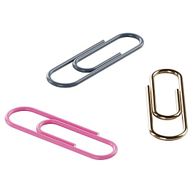 Скрепки 28мм, Berlingo, 100шт., цветные, ПВХ упак., европодвес, розовый+золотой фото Скрепки 28мм, Berlingo, 100шт., цветные, ПВХ упак., европодвес, розовый+золотой