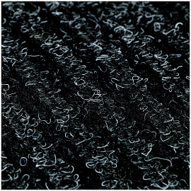 Коврик влаговпитывающий, ворсовый, ребристый OfficeClean, 40*60см, черный