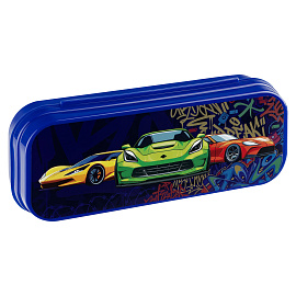 Пенал-футляр, 215*90*43 СТАММ "Машинки", темно-синий фото Пенал-футляр, 215*90*43 СТАММ "Машинки", темно-синий