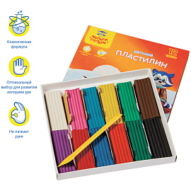 Пластилин Мульти-Пульти "Енот на Аляске", 12 цветов, 180г, со стеком, картон фото Пластилин Мульти-Пульти "Енот на Аляске", 12 цветов, 180г, со стеком, картон