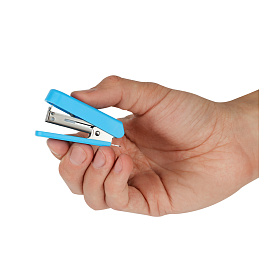 Мини-степлер №10 OfficeSpace до 7л., пластиковый корпус, синий фото Мини-степлер №10 OfficeSpace до 7л., пластиковый корпус, синий