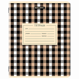 Тетрадь 24 л. BRAUBERG клетка, обложка картон, CLASSIC TEXTURE, 107306
