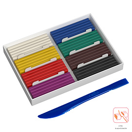 Пластилин Гамма "Юный художник" NEW, 08 цветов, 112г, со стеком, картон. упаковка фото Пластилин Гамма "Юный художник" NEW, 08 цветов, 112г, со стеком, картон. упаковка