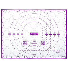 Коврик силиконовый для раскатки/запекания 30х40 см, фиолетовый, DASWERK (ДАСВЕРК), 608423 фото Коврик силиконовый для раскатки/запекания 30х40 см, фиолетовый, DASWERK (ДАСВЕРК), 608423