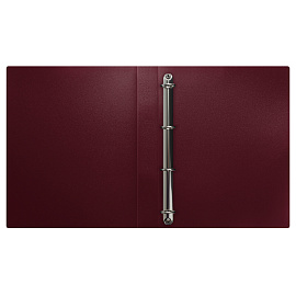 Папка на 4 кольцах СТАММ "Диагональ" А4, 40мм, 700мкм, пластик, гранат