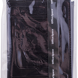 Обложка для паспорта OfficeSpace кожа, черный, тиснение "Герб фото Обложка для паспорта OfficeSpace кожа, черный, тиснение "Герб