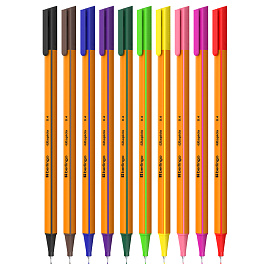 Набор капиллярных ручек Berlingo "Rapido" 10цв., 0,4мм, трехгран., европодвес фото Набор капиллярных ручек Berlingo "Rapido" 10цв., 0,4мм, трехгран., европодвес