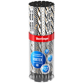 Карандаш ч/г Berlingo "Vortex" HB, круглый, черное дерево, заточен фото Карандаш ч/г Berlingo "Vortex" HB, круглый, черное дерево, заточен