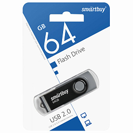 Флешка USB 2.0 64 ГБ SmartBuy Twist (SB064GB2TWK)
