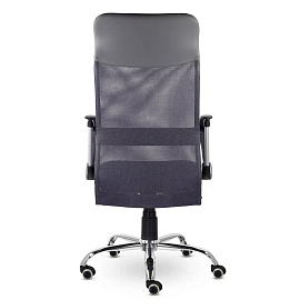 Кресло "Ультра", высокая спинка, с подлокотниками, хром, черное фото Кресло "Ультра", высокая спинка, с подлокотниками, хром, черное