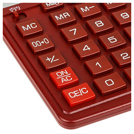 Калькулятор настольный Eleven SDC-888X-RD, 12 разрядов, двойное питание, 158*203*31мм, красный