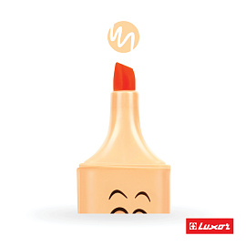 Текстовыделители Luxor "Eyeliter Pastel" пастельный оранжевый, 1-4,5мм