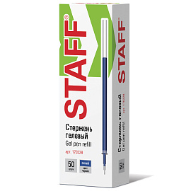 Стержень гелевый STAFF "Basic" GPR-229, 135 мм, СИНИЙ, игольчатый узел 0,5 мм, линия 0,35 мм, 170228 фото Стержень гелевый STAFF "Basic" GPR-229, 135 мм, СИНИЙ, игольчатый узел 0,5 мм, линия 0,35 мм, 170228