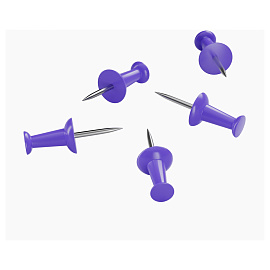 Кнопки силовые Berlingo, 50шт., цветные, ПВХ упак., европодвес, фиолетовые фото Кнопки силовые Berlingo, 50шт., цветные, ПВХ упак., европодвес, фиолетовые