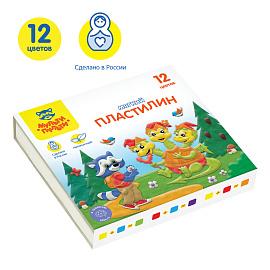 Пластилин Мульти-Пульти "Енот в сказке", 12 цветов, 120г, картон фото Пластилин Мульти-Пульти "Енот в сказке", 12 цветов, 120г, картон