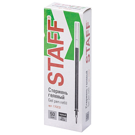 Стержень гелевый STAFF "Basic" GPR-232, 135 мм, ЧЕРНЫЙ, узел 0,5 мм, линия письма 0,35 мм, 170232 фото Стержень гелевый STAFF "Basic" GPR-232, 135 мм, ЧЕРНЫЙ, узел 0,5 мм, линия письма 0,35 мм, 170232