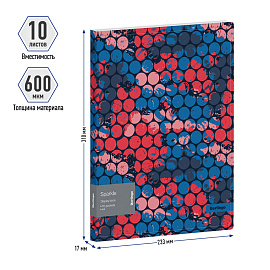 Папка с 10 вкладышами Berlingo "Sparkle" А4, 17мм, 600мкм, с внутр. карманом, с рисунком