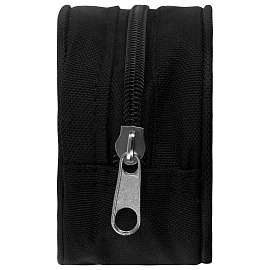 Пенал-косметичка BRAUBERG овальный, полиэстер, "Black", 22х9х5 см, 229271